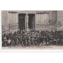 SENS : inventaire à la cathédrale (10 mars 1906) - protestation de Mgr l'Archevêque - très bon état