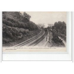 SEGRE - La ligne du chemin de fer à son passage dans le ravin - très bon état