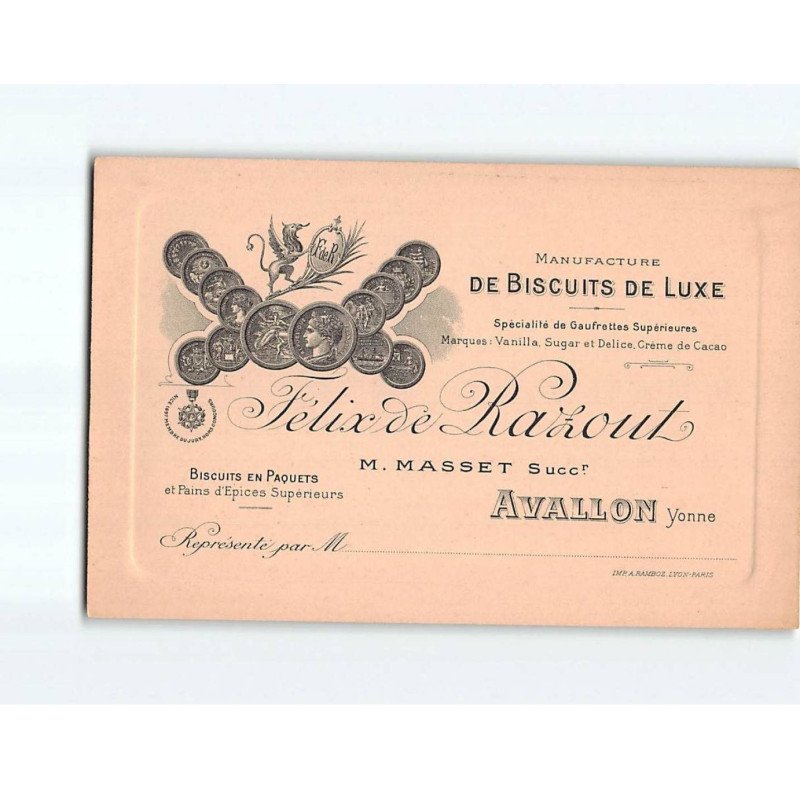 AVALLON : Manufacture de Biscuits de Luxe, Félix de Razout - très bon état