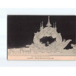 AUXERRE : Retraite illuminé du 2 Août 1908, Grand char de Musique Pompadour - état