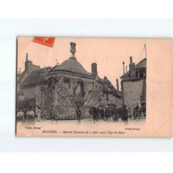 AUXERRE : Retraite Illuminée du 2 Août 1908, Char des Roses - très bon état