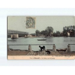 Pont de DRAVEIL : la Seine, vue de Juvisy - état