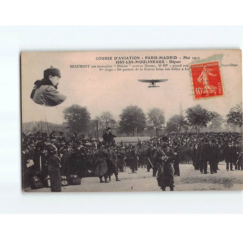 ISSY LES MOULINEAUX : Course d'aviation, Mai 1913, Départ de Beaumont - état