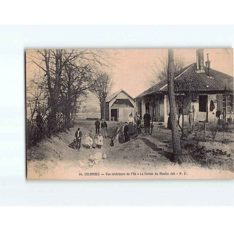 COLOMBES : Vue intérieure de l'Ile, la ferme du moulin Joli - très bon état