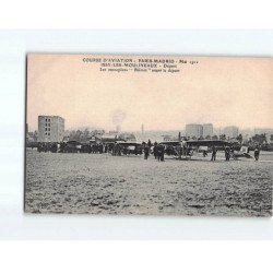 ISSY LES MOULINEAUX : Course d'aviation, Mai 1911, les monoplans "Blériot" avant le départ - très bon état