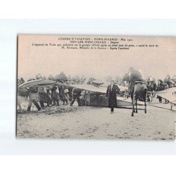 ISSY LES MOULINEAUX : Course d'aviation, Mai 1911, l'appareil de Train qui causa la mort de M. Berteaux - état