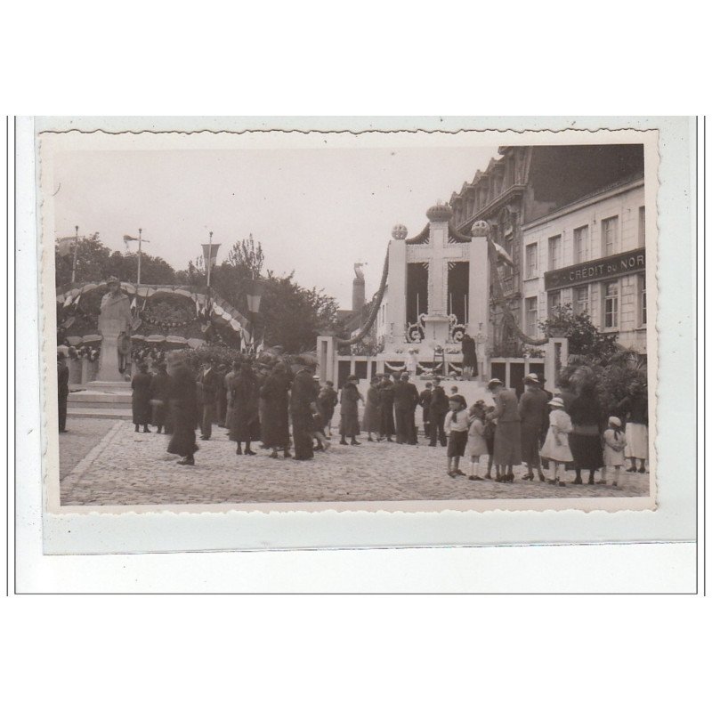 BOURBOURG - CARTE PHOTO - Procession vers 1930 - très bon état