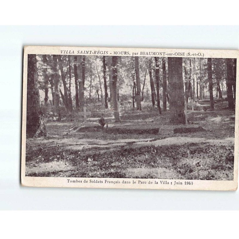 Villa Saint-Régis, Mours, par Beaumont sur Oise, tombe de Soldats français dans le parc de la Villa - état