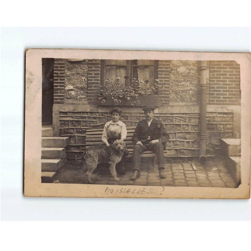 MOISSELLES? : Photo souvenir, un couple et son chien - état