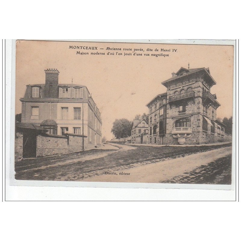 MONTCEAUX - Ancienne route pavée, dite de Henri IV - maison moderne - très bon état