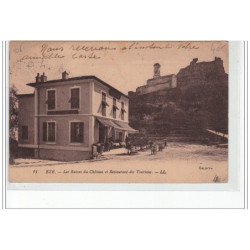 EZE SUR MER - Les Ruines du Château et Restaurant des Touristes - très bon état