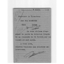VILLERS COTTERETS : Lettre de commande, Fers & Quincailleries P. Gandon - état
