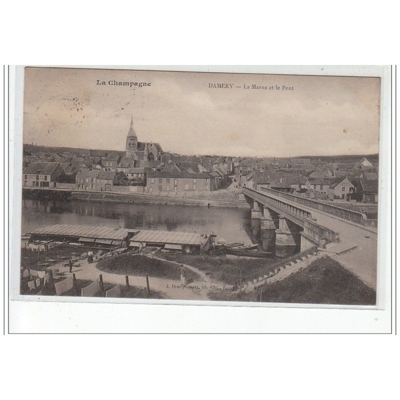 DAMERY - La Marne et le Pont - très bon état