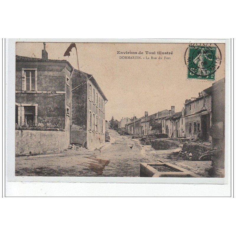 DOMMARTIN - Environs de TOUL - la rue du Fort - très bon état