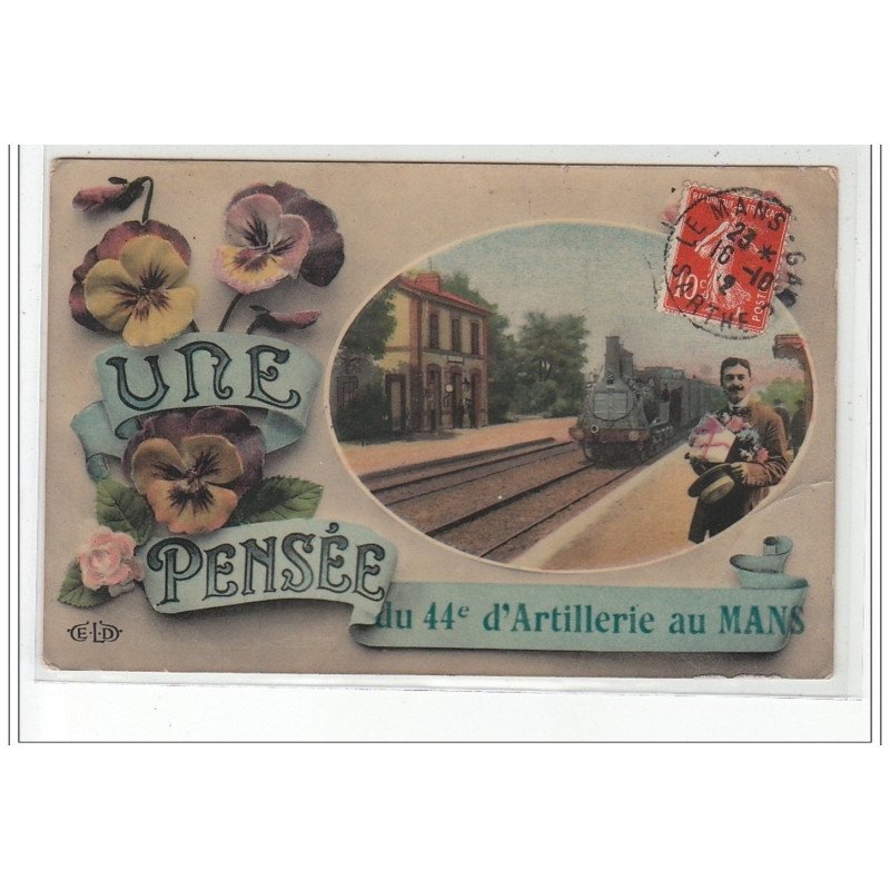 LE MANS - Une pensée du 44è d'artillerie au Mans - très bon état