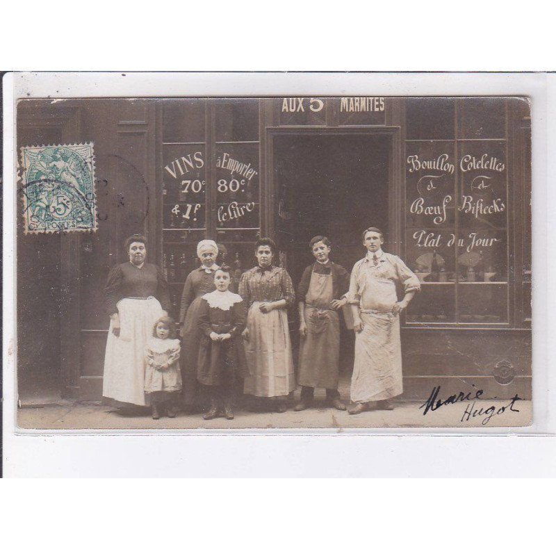 PARIS: à localiser, aux 5 marmites, restaurant - très bon état