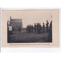 KERLOUIS: bénédiction de la première de kerlouis par monsieur lafuye 1904 - très bon état