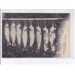 HUISNE: truites, un beau tableau de pêche - très bon état