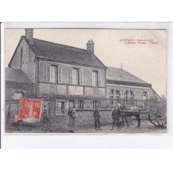 MONTREAU: la maison d'écoles, mairie - état