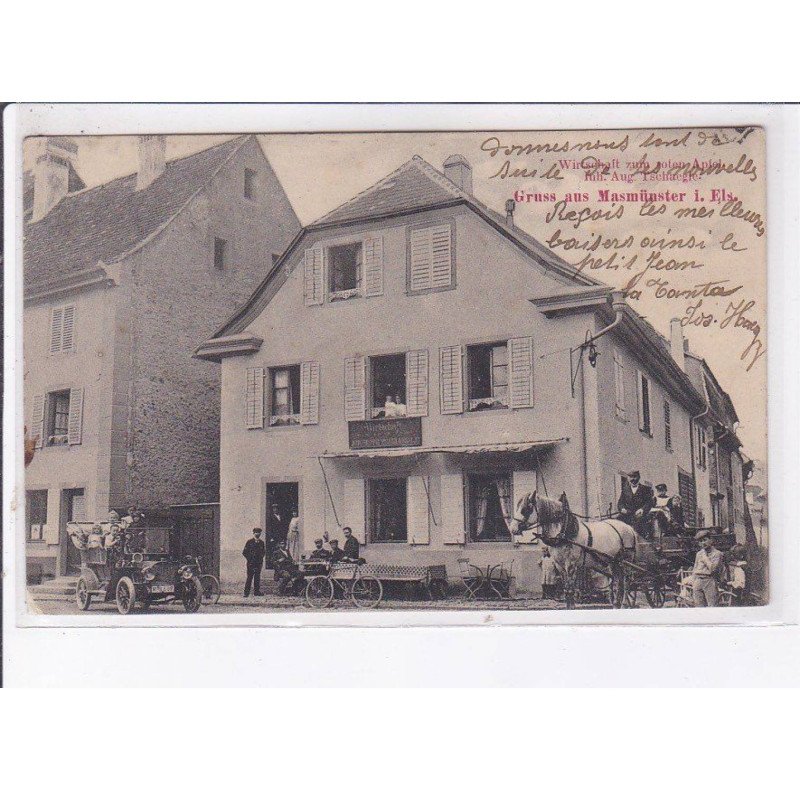 MASMUNSTER: gruss aus, voiture, attelage - état MASMUNSTER: gruss aus, voiture, attelage - état