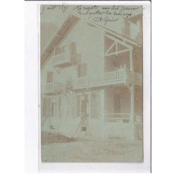 LE FAYET: carte photo 1891, chalet - très bon état