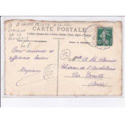 LA BOUVERIE: château de la bouverie, façade nord, carte peinte à la main, château de la bouverie - très bon état