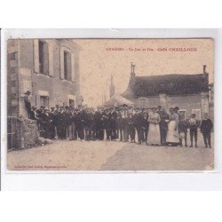 SOUGERES: un jour de fête, café chailloux - état