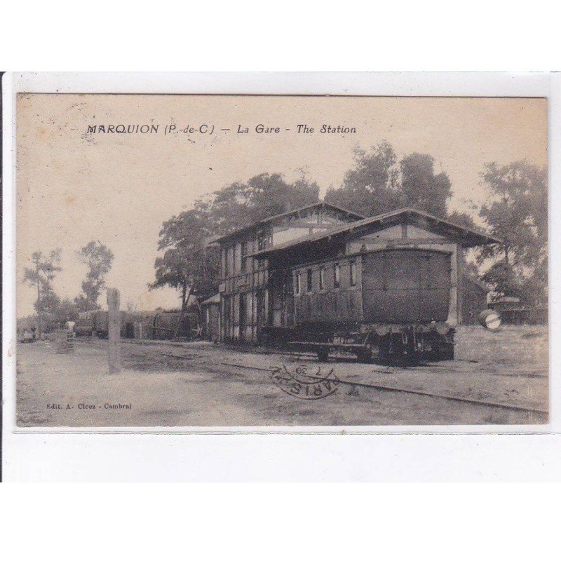 MARQUION: la gare, the station - état
