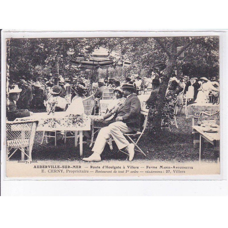 AUBERVILLE-sur-MER: route d'houlagte à villers, ferme marie-antoinette - très bon état