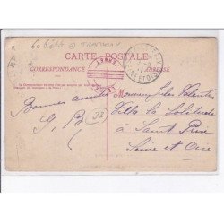 MOULLEAU-ARCACHON: un coin de la forêt, départ du tramway car pour arcachon - état