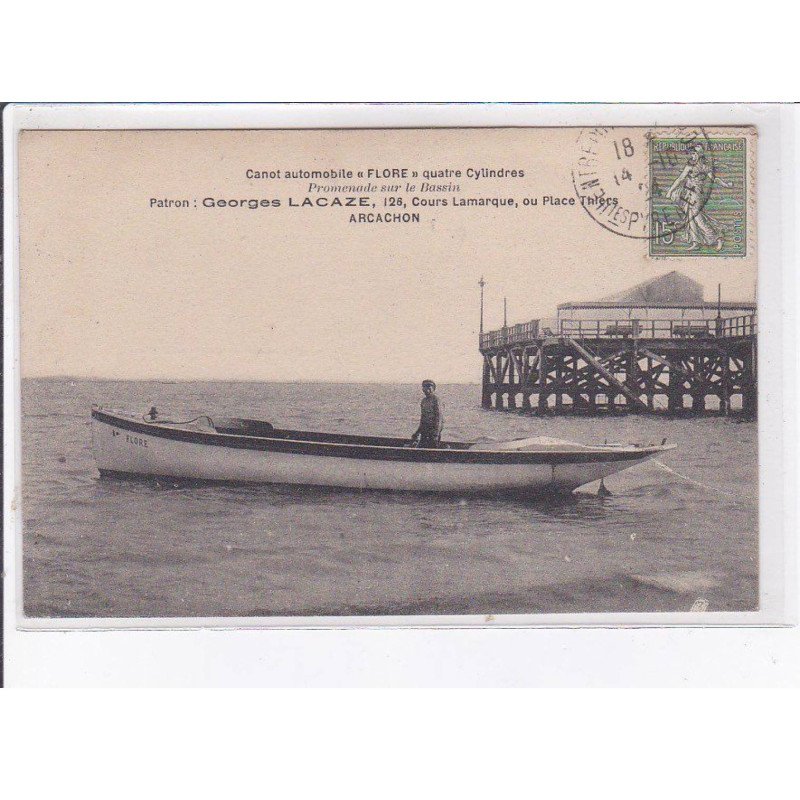 ARCACHON: canot automobile "flore" quatre cylindres promenade sur le bassin - très bon état