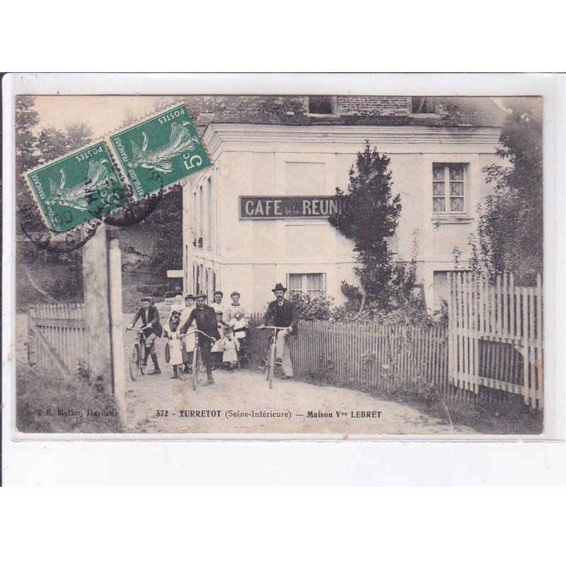 TURRETOT: omaison Vve Lebret, café de la réunion - très bon état