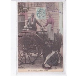 CALVADOS: la cidrerie, le tirage du cidre, rare en couleur - très bon état