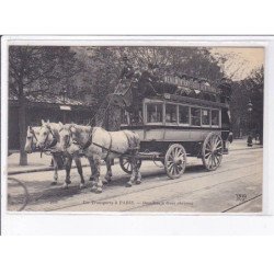 PARIS: les transports à paris, omnibus à trois chevaux - très bon état