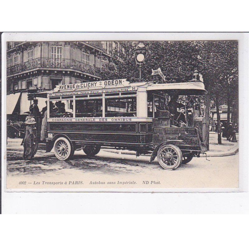 PARIS: les transports à paris, autobus sans impériale - très bon état