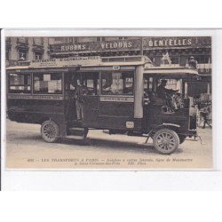 PARIS: les transports à paris, autobus à entrée latérale, ligne de montmartre à saint-germain-des-prés - très bon état