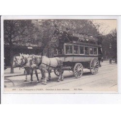 PARIS: les transports à paris, omnibus à trois chevaux - très bon état