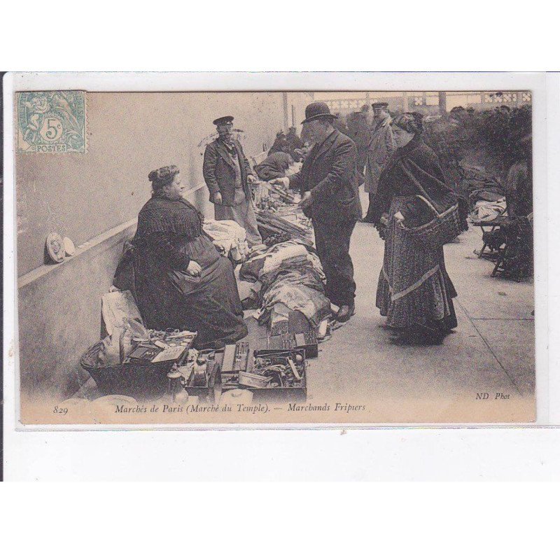 PARIS: marché de paris, marché du temple, marchands fripiers - état