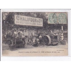 LYON: matériel routières de maison J.I. Case concours de lyon 1907, chalifour CIE, agriculture tracteur - très bon état