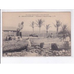 CÔTE D'IVOIRE: GRAND-BASSAM: chantiers à equarrissage - très bon état