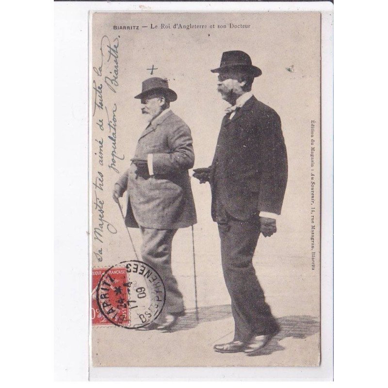 BIARRITZ: Le roi d'angleterre et son docteur - très bon état BIARRITZ: Le roi d'angleterre et son docteur - très bon état