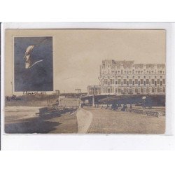 BIARRITZ: le roi d'angleterre Edouard VII, vue de plage et bâtiment - très bon état
