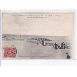 BIARRITZ: le roi d'angleterre Edouard VII précédé de M. Gréville et duchesse de Manchester - état