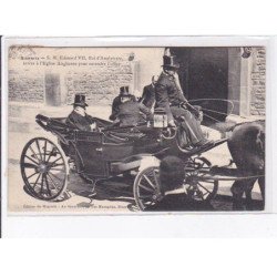 BIARRITZ: Edouard VII roi d'angleterre arrive à l'église anglicane pour entendre l'office - très bon état