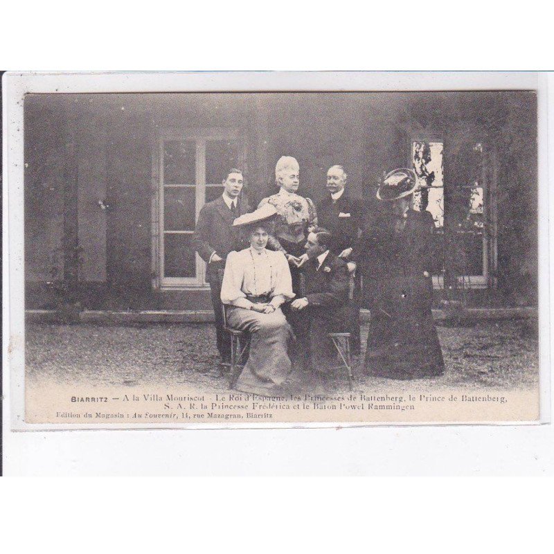 BIARRITZ: a la villa mouriscot, roi d'espagne, princesses et prince de battenberg, Federica, Rammingen - très bon état BIARRITZ: a la villa mouriscot, roi d'espagne, princesses et prince de battenberg, Federica, Rammingen - très bon état