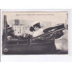 BIARRITZ: le roi Alphonse XIII et eugénia-victoria de battenberg - très bon état