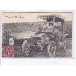 BIARRITZ: photo-montage, vers le bonheur!, automobile, roi d'espagne - très bon état