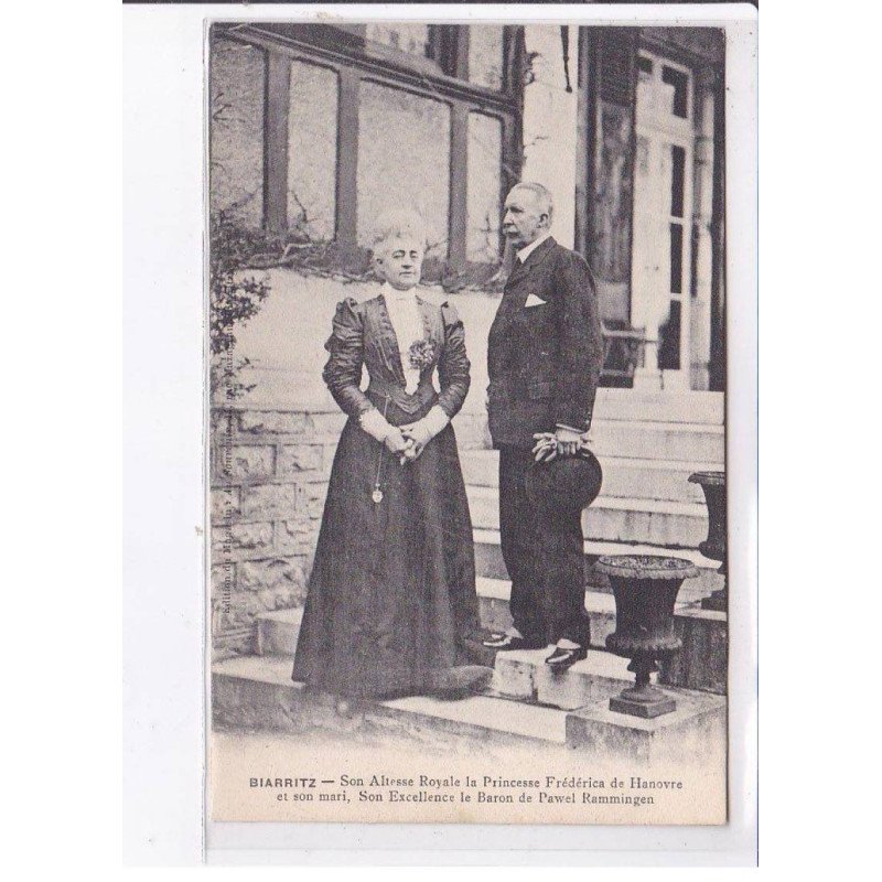 BIARRITZ: princesse Frédérica de hanovre et son mari, le baron Pawel Rammingen - très bon état BIARRITZ: princesse Frédérica de hanovre et son mari, le baron Pawel Rammingen - très bon état