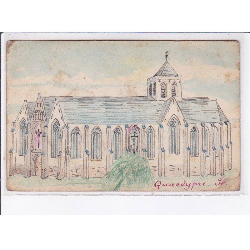 QUAEDYPRE: peinte à la main, église - état