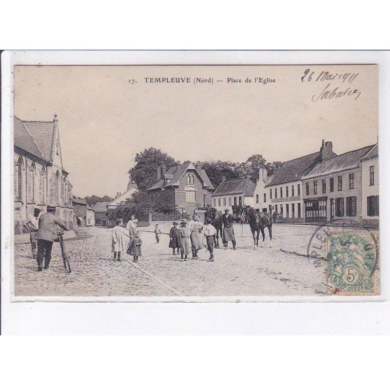 TEMPLEUVE: place de l'église - très bon état